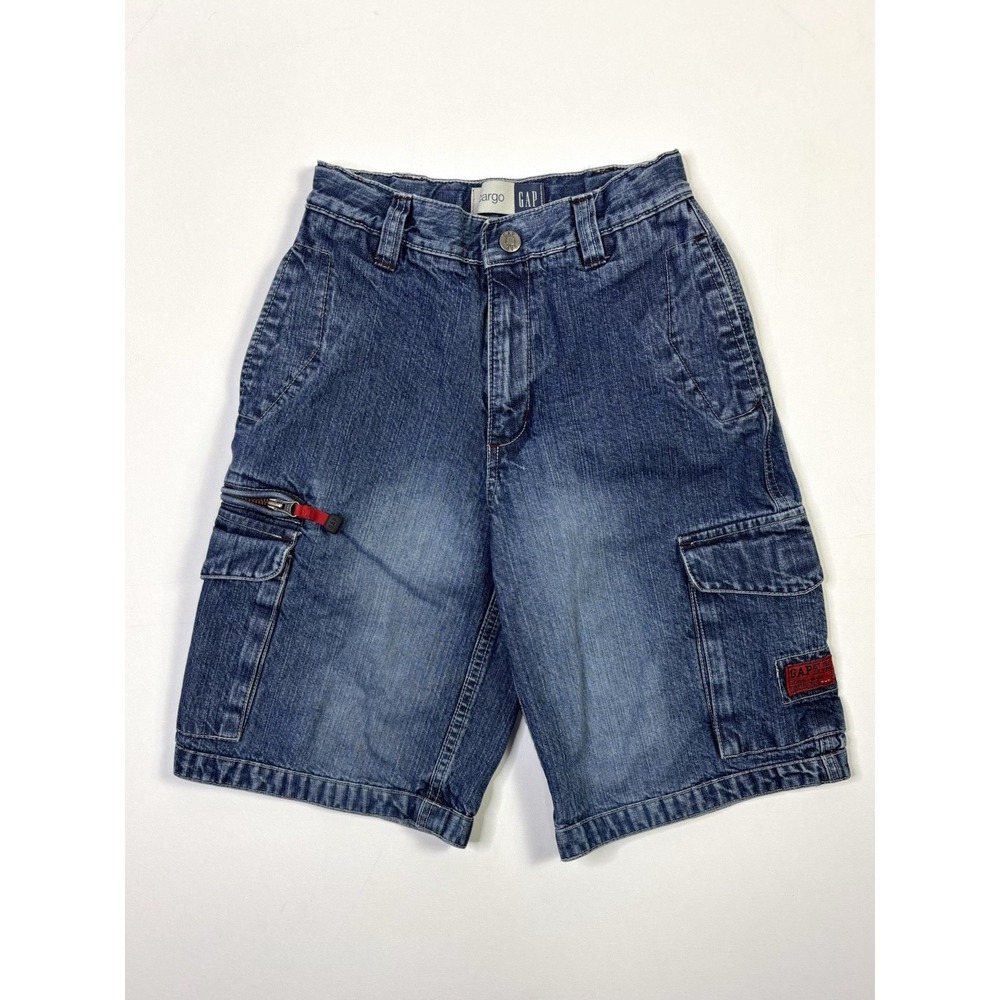 GAP Denim Jean Shorts Boys 12 Cargo Baggy Vintage Y2K 2003